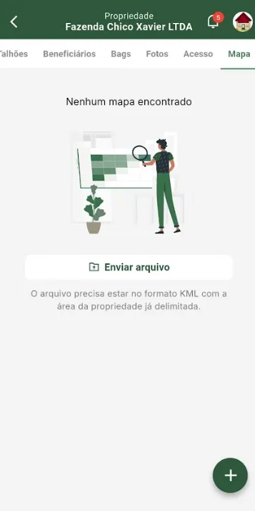 Adicionar mapa da propriedade