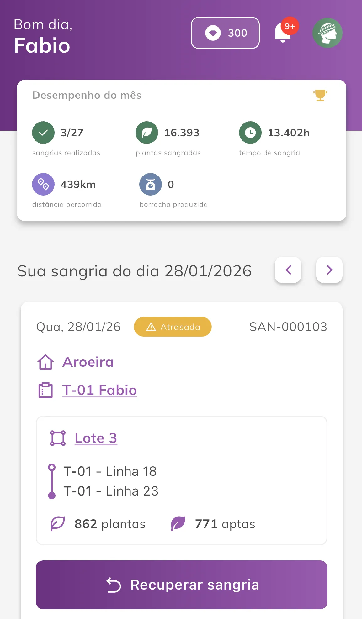 Aplicativo do sangrador