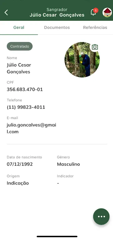 Foto do sangrador salva