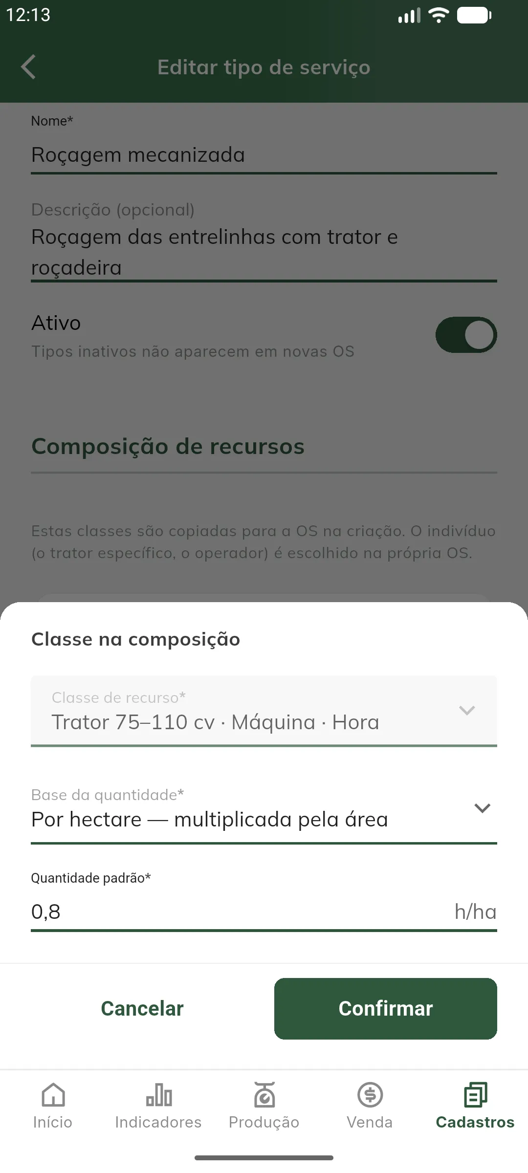 Item da composição
