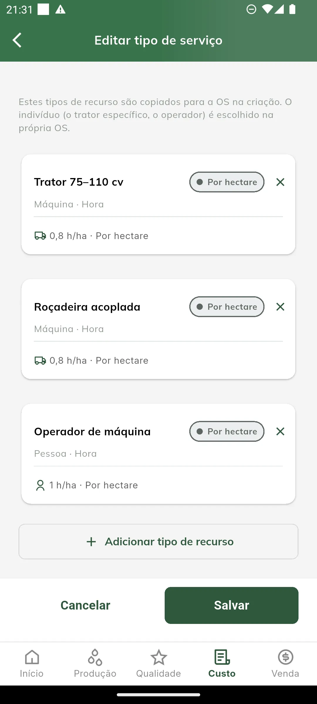Composição de recursos