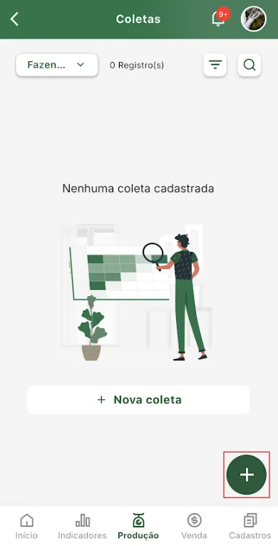 Iniciar criação de coleta
