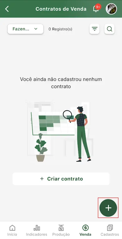 Iniciar criação de contrato