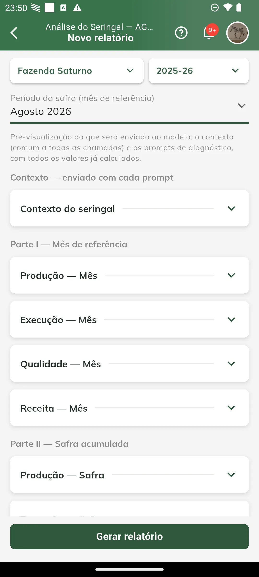 Período Agosto 2026 selecionado