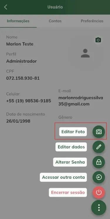 Iniciar cadastro de sangrador