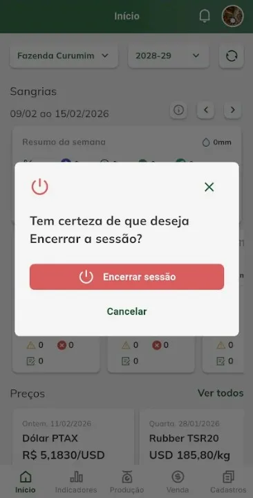 Iniciar cadastro de sangrador