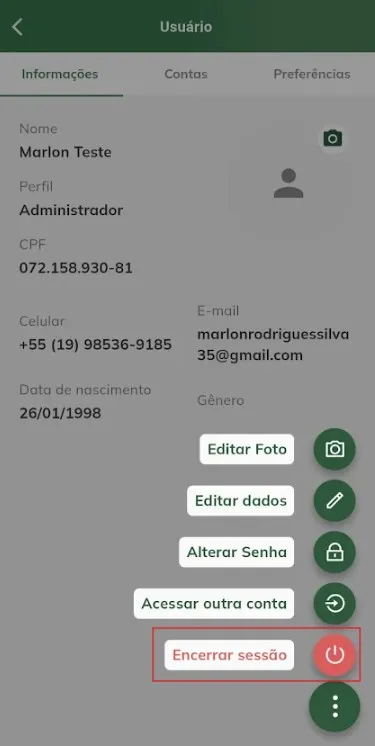 Iniciar cadastro de sangrador