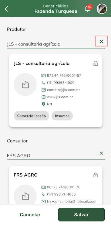 Excluir beneficiário da propriedade