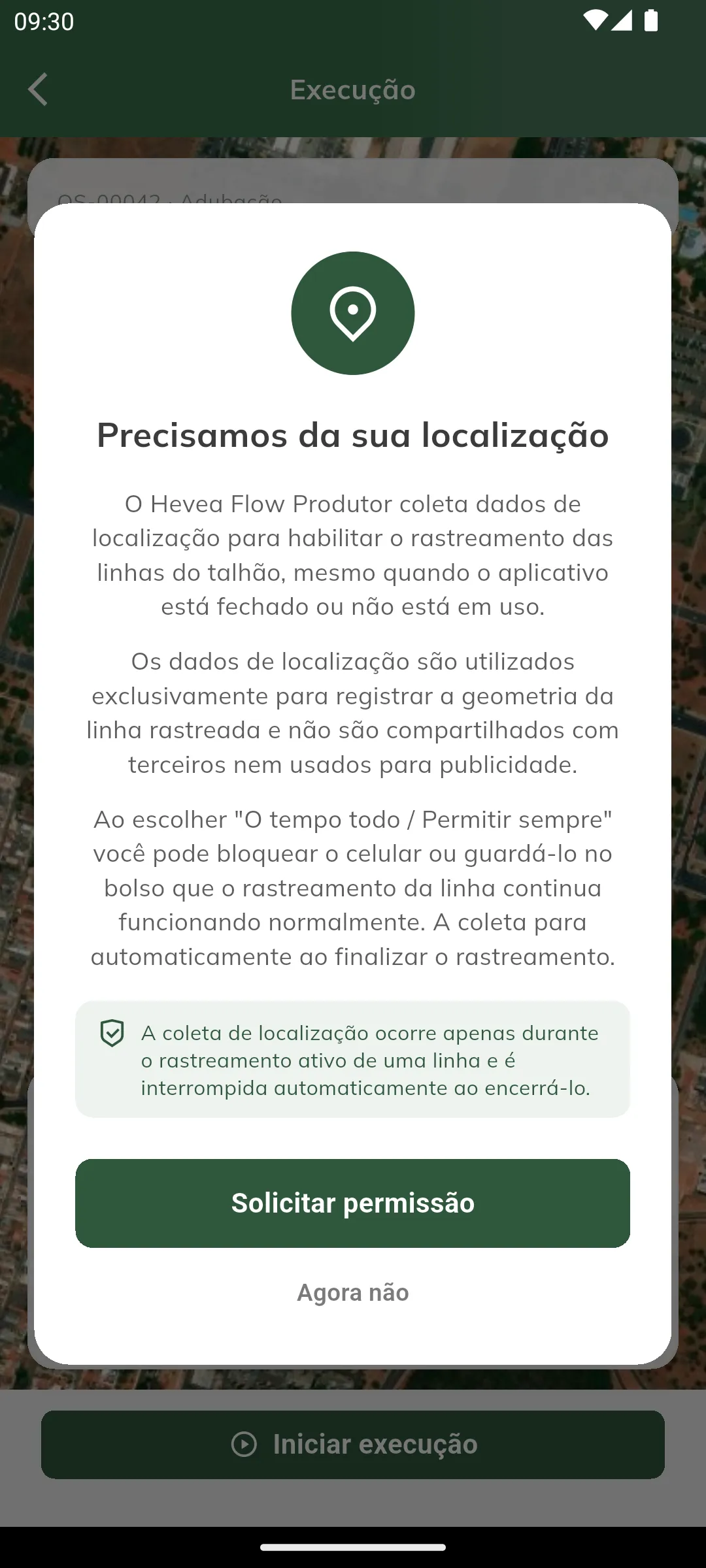 Permissão de localização