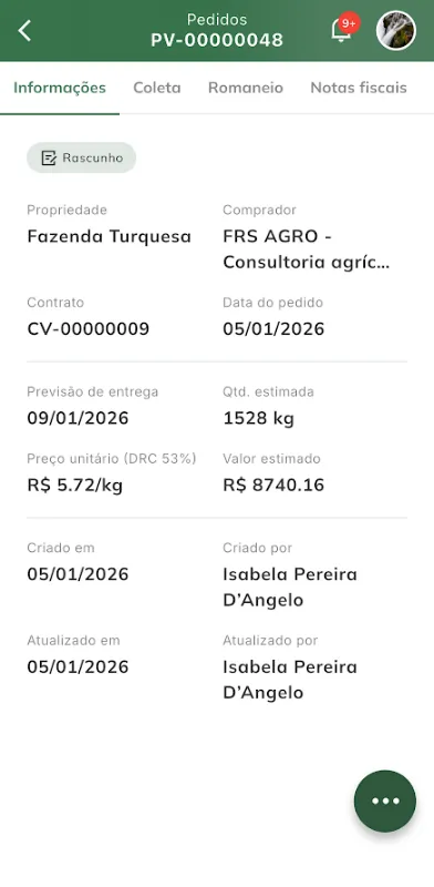 Exibir pedido de venda