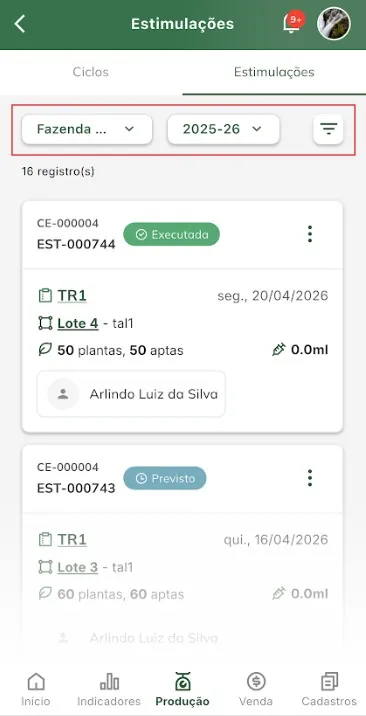 Filtros de estimulação
