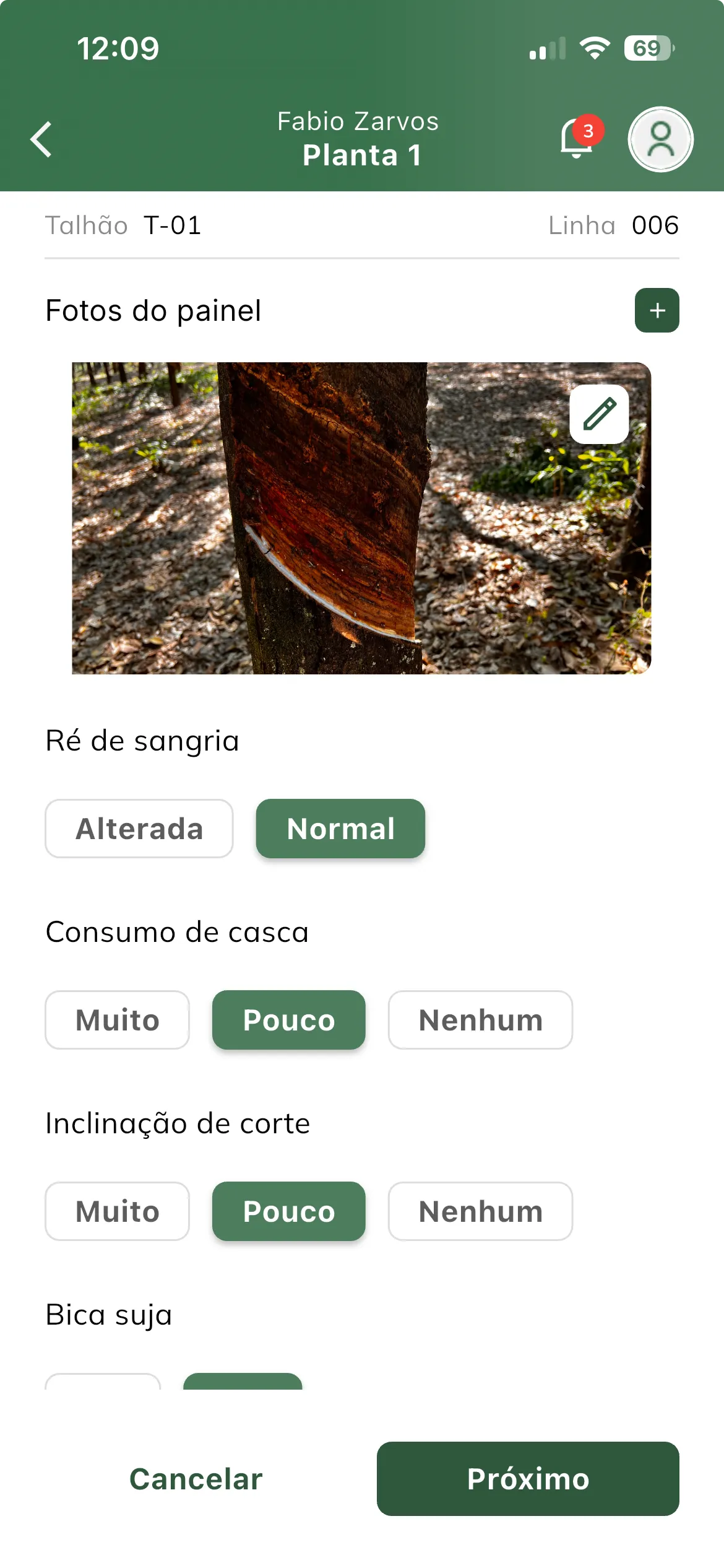 Fotos do painel da avaliação