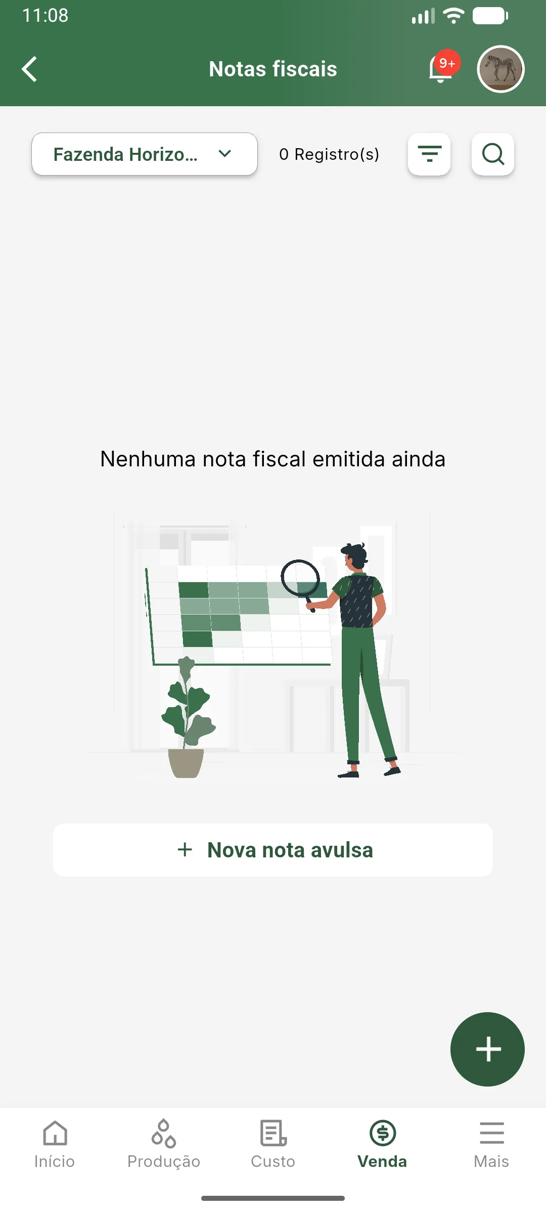 Listagem sem notas emitidas