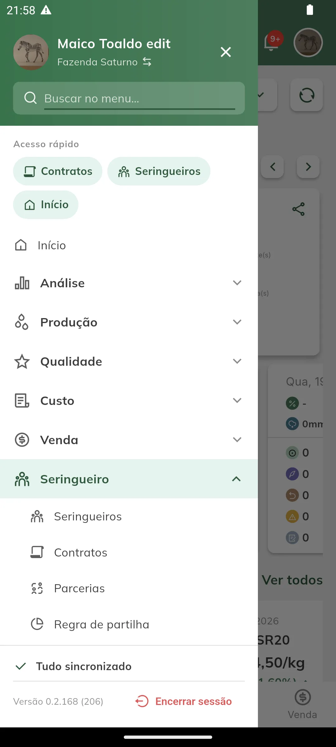 Acessar o módulo de contratos
