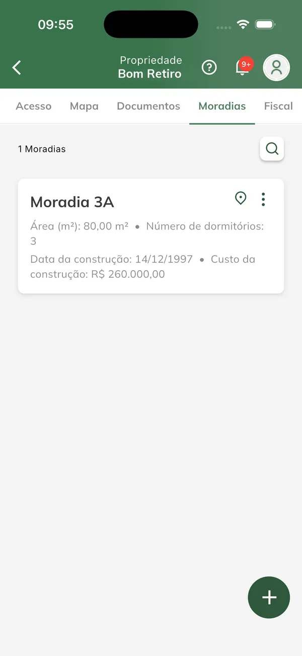 Listagem de moradias