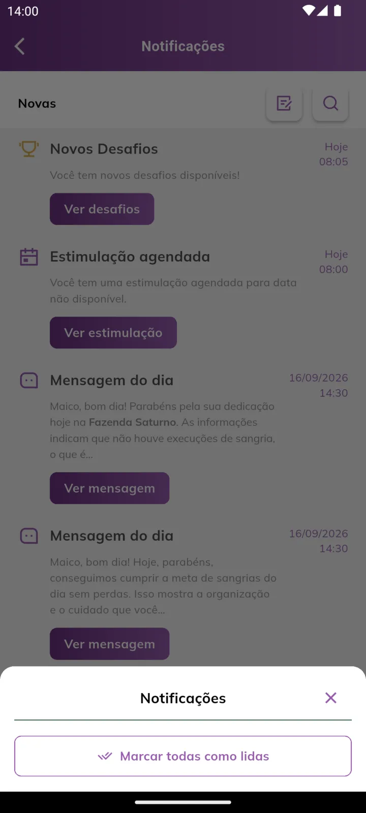 Confirmação para marcar todas como lidas