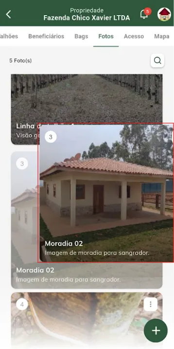 Ordenar foto da propriedade Ordenar foto