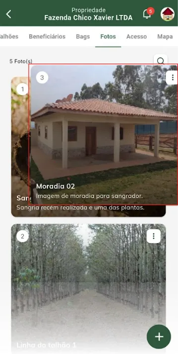 Ordenar foto da propriedade para posição desejada Ordenar foto para posição desejada