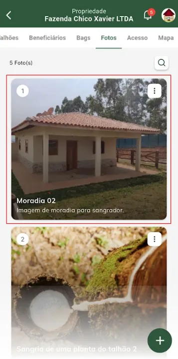 Ordenar foto da propriedade assume nova posição Foto reordenada assume nova posição