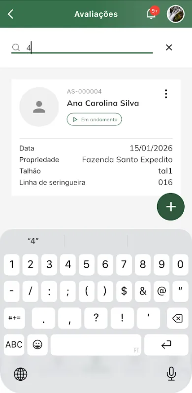 Pesquisar avaliação