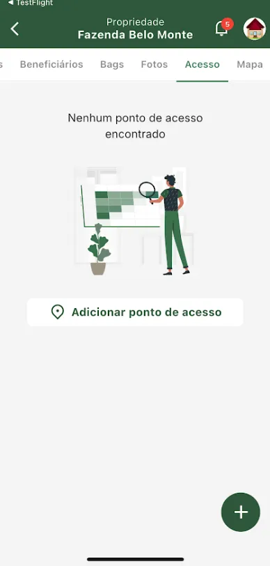 Adicionar ponto de acesso da propriedade
