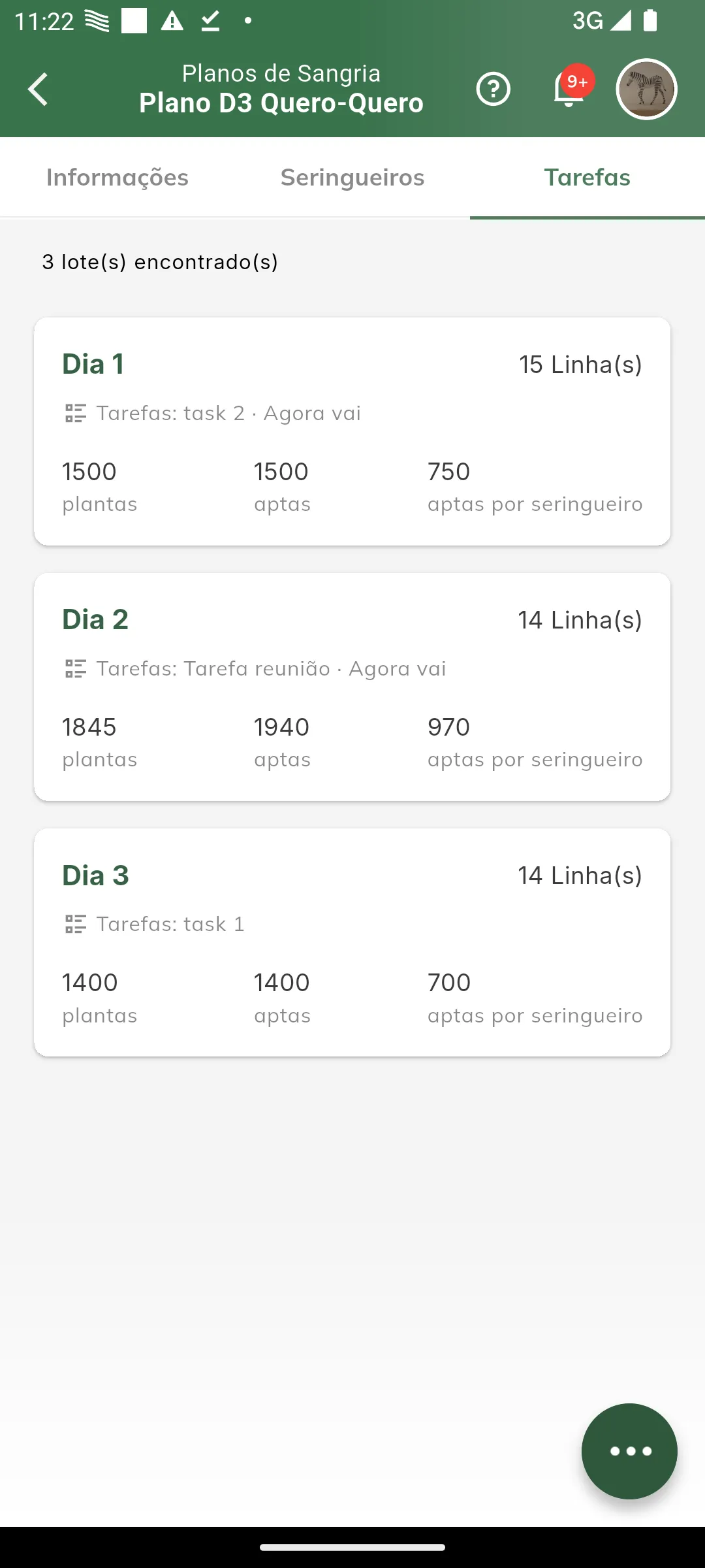 Exibir plano - Tarefas