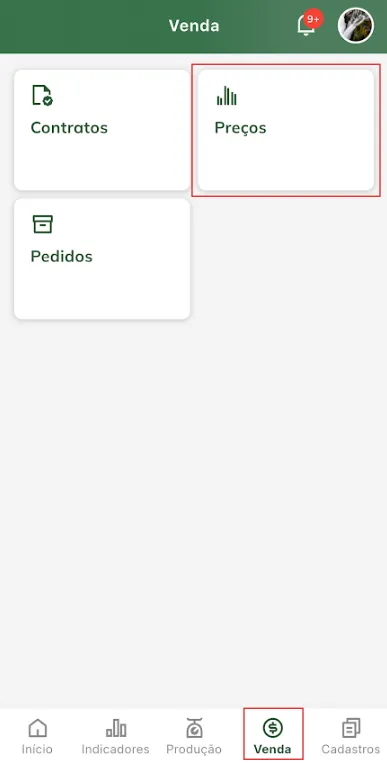 Preços de ativos Visualizar preços de ativos