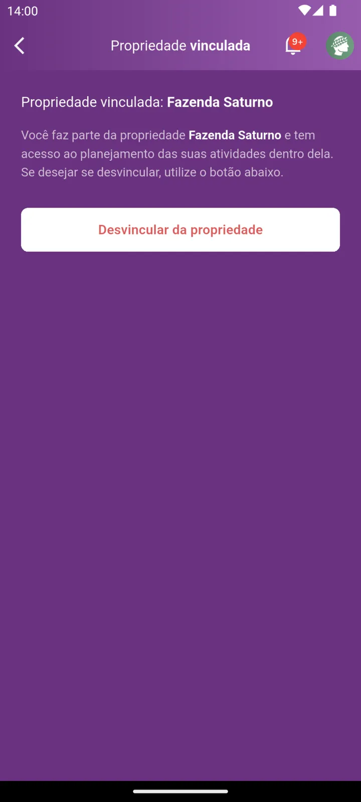 Tela Propriedade vinculada