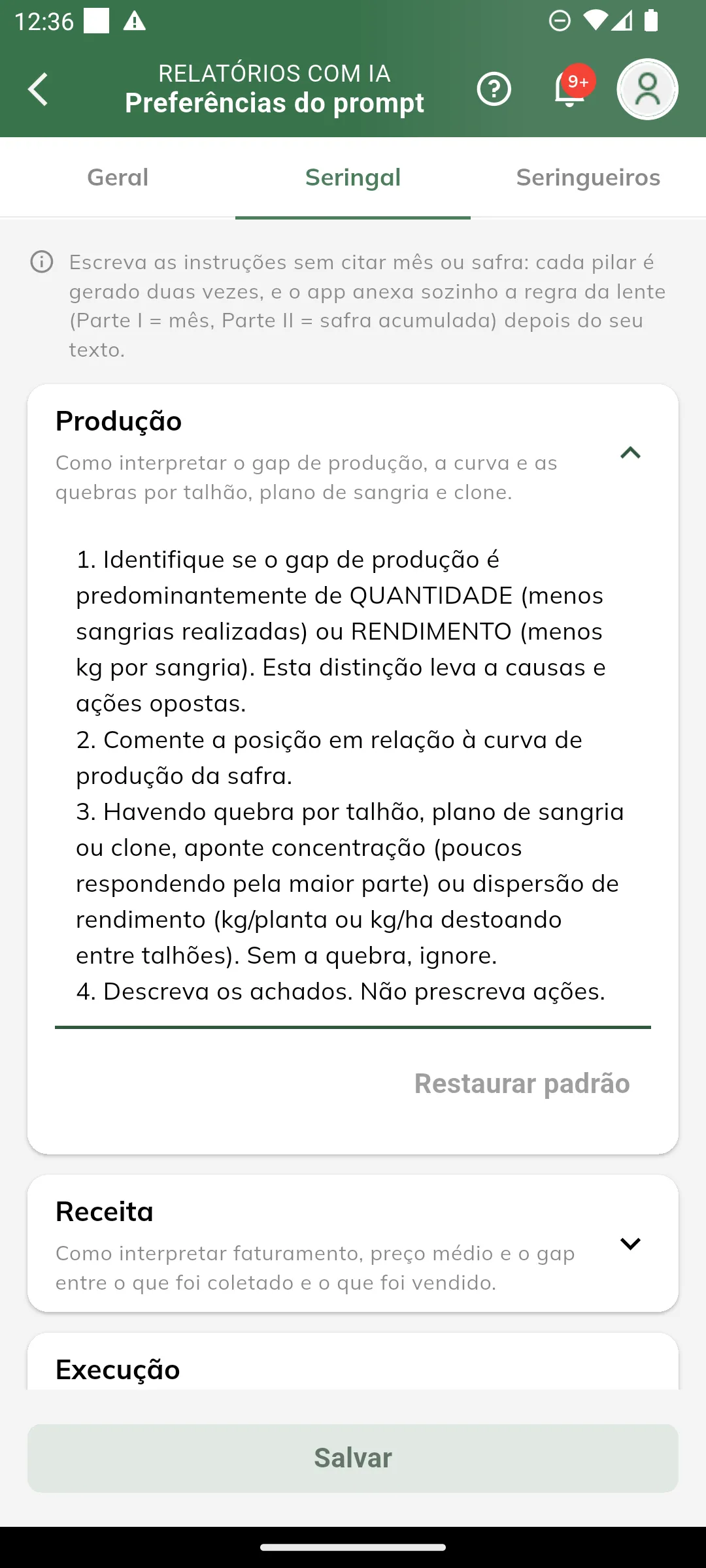 Bloco Produção expandido