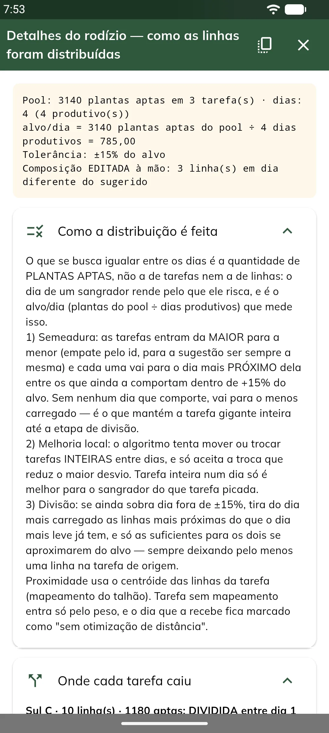 Cabeçalho e a regra da distribuição