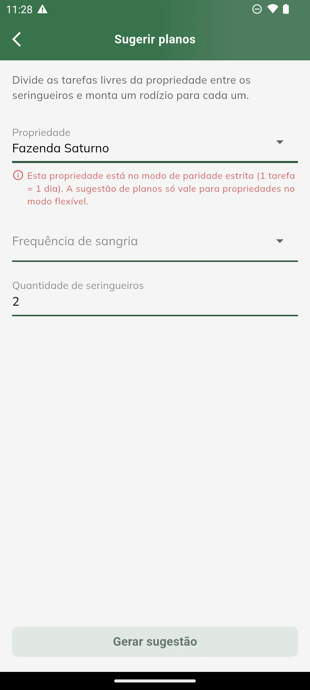Aviso de propriedade em paridade estrita